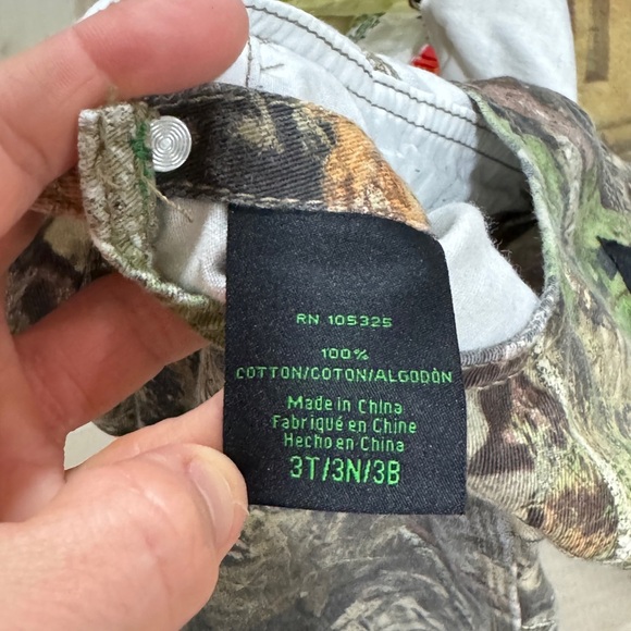 John Deere Camo overalls toddler boy mossy oak cotton logo hunting - Picture 4 of 7